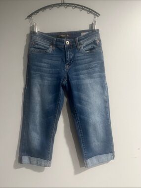 Mavi Molly Midwash Blue Cropped Capri Jeans 27